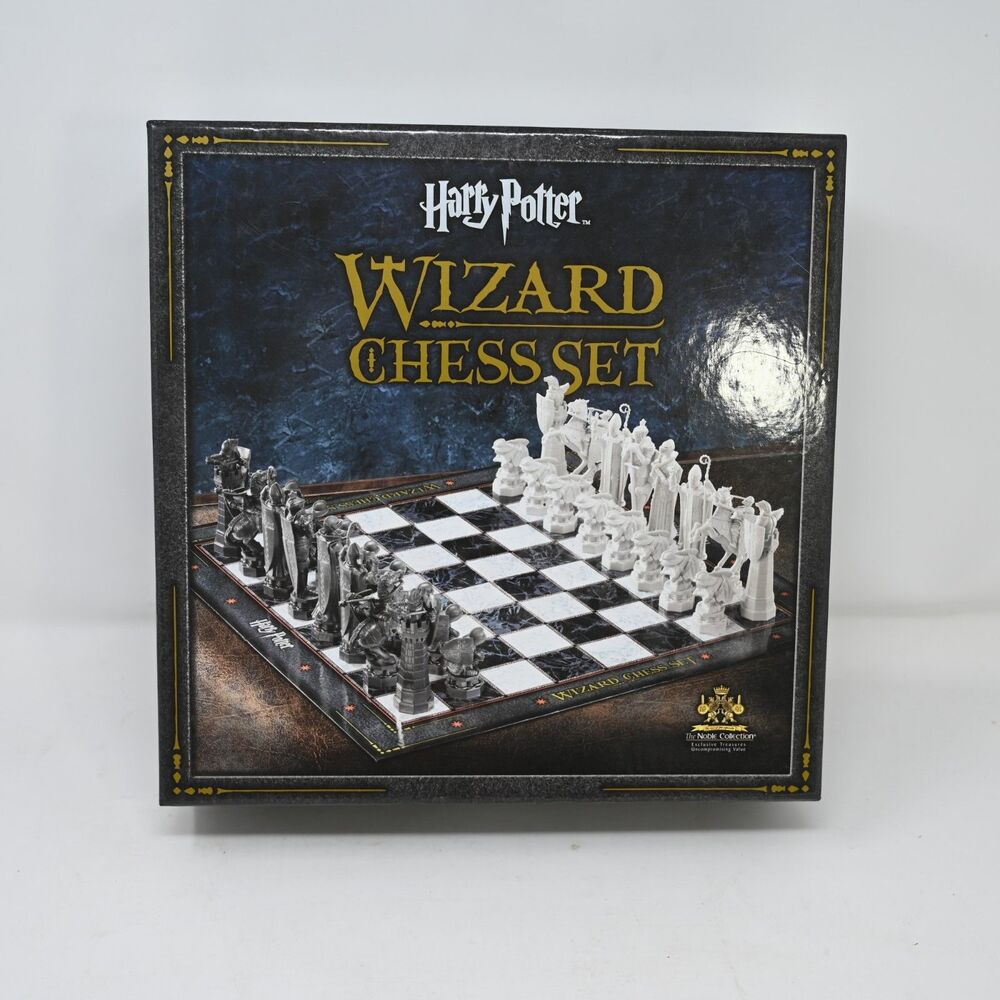 Harry Potter Wizard Chess Set Noble Collection Complete 32 Pieces